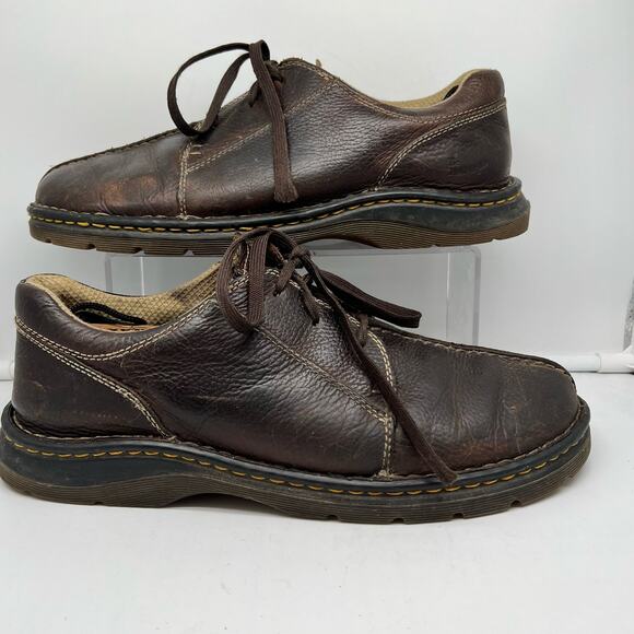 Dr Martens Docs Shoes Men 12 Brown Leather Split Toe Lace Up Casual Oxford 11232 - Picture 1 of 8